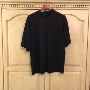 Men’s Wedge Black Short Sleeve Golf Shirt Size L